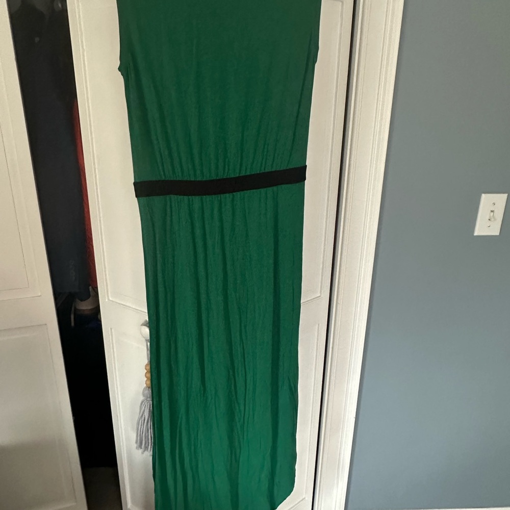 BCBGMaxAzria Emerald Green Evelyn Asymmetrical tank dress M